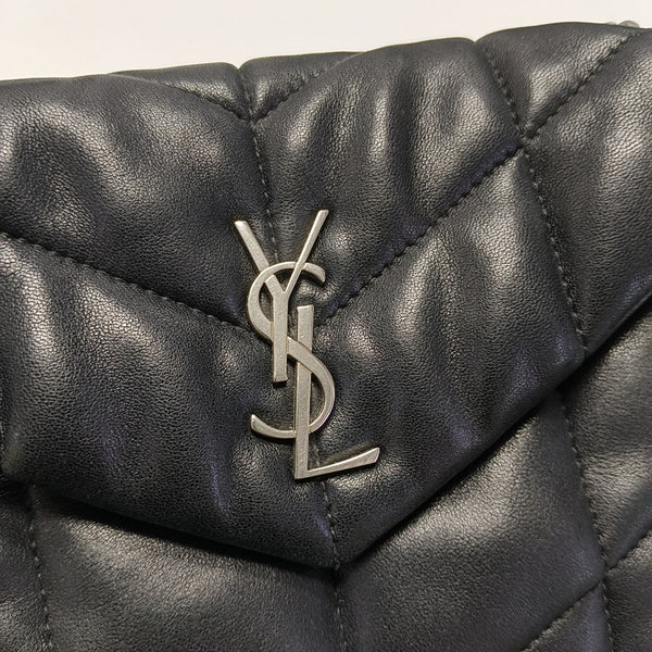 PUFFER Mini Chevron Lambskin Black