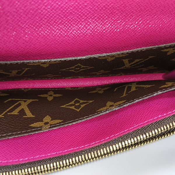 EMILIE Monogram Coated Canvas Brown Wallet