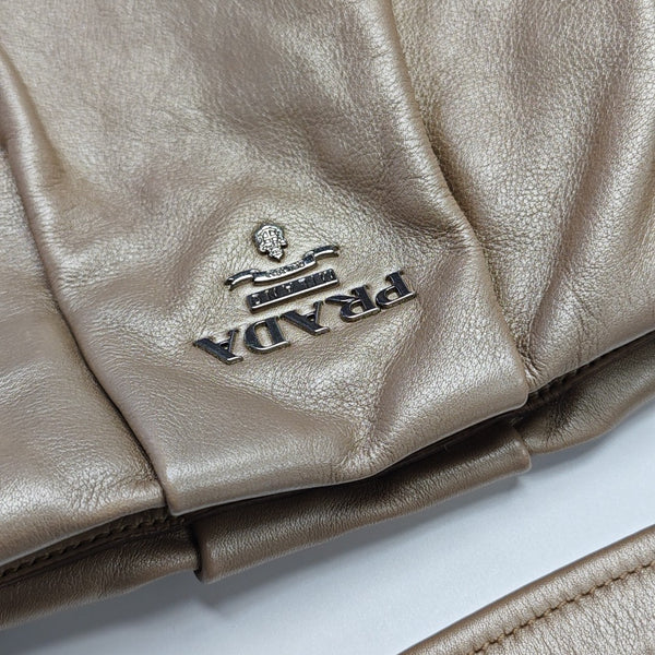 Calfskin Top Handle Bag Beige