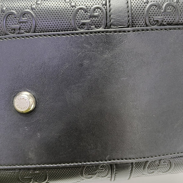 Monogram Calfskin Tote Bag Black