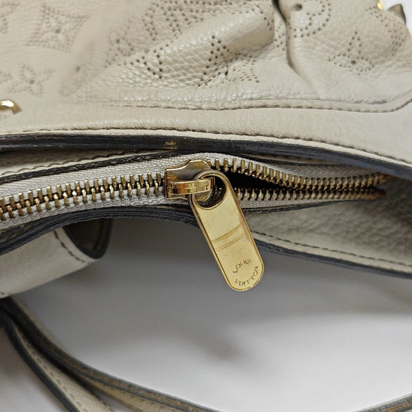 Monogram Calfskin Shoulder Bag White