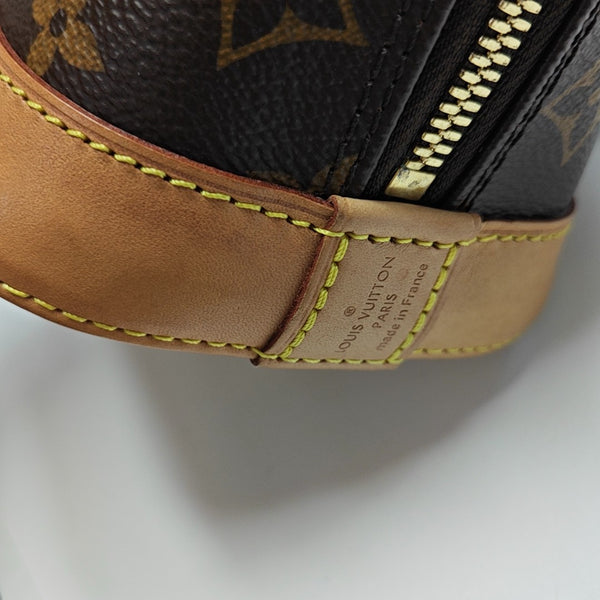 ALMA BB Monogram Coated Canvas Brown