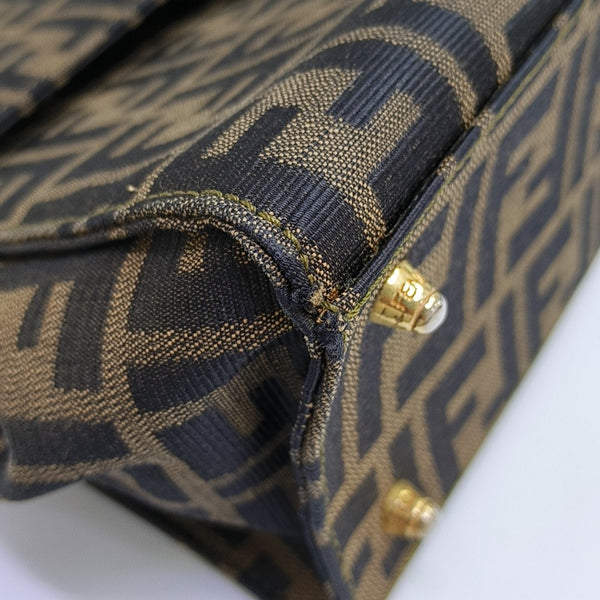 Canvas Top Handle Bag Brown