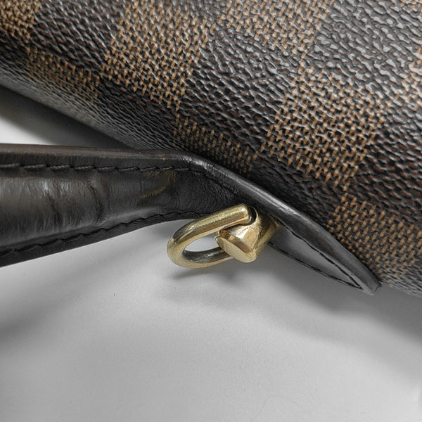 BERGAMO MM Damier Ebene Coated Canvas Brown