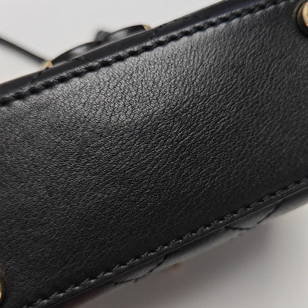 Quilted Calfskin Shoulder Bag Black