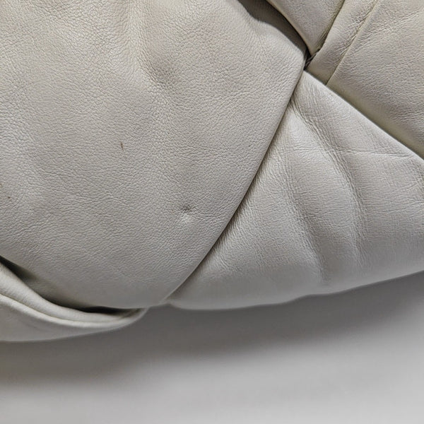 Lambskin Top Handle Bag White