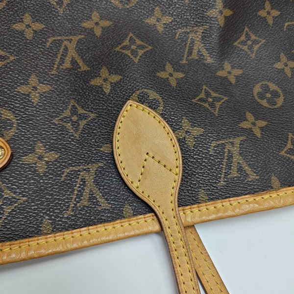 NEVERFULL MM Monogram Coated Canvas Brown