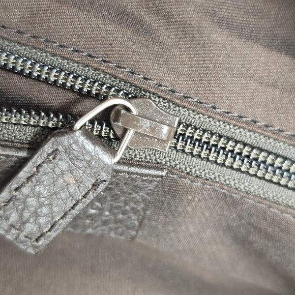 Monogram Nylon Shoulder Bag Brown