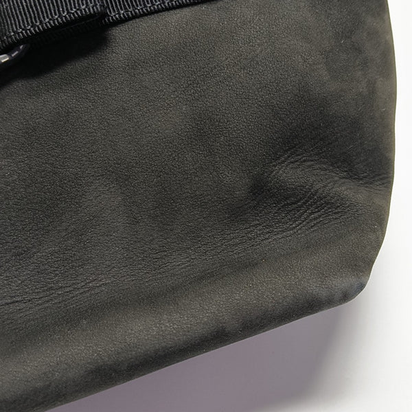 Suede Top Handle Bag Black