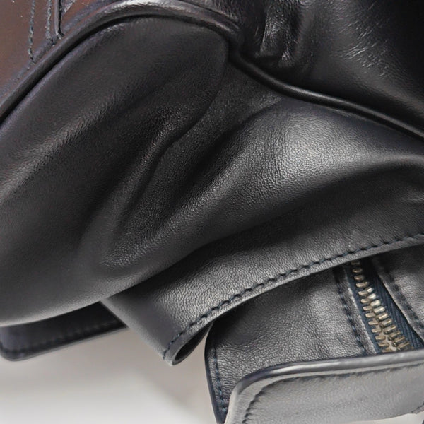 Calfskin Top Handle Bag Black