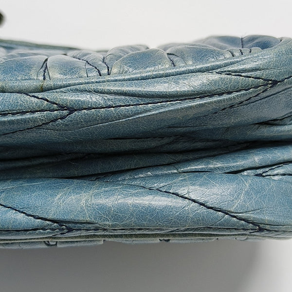 Calfskin Shoulder Bag Blue
