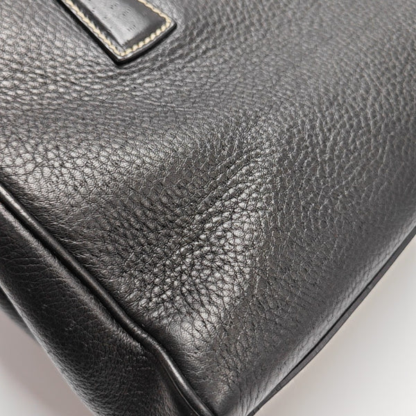 Calfskin Top Handle Bag Black