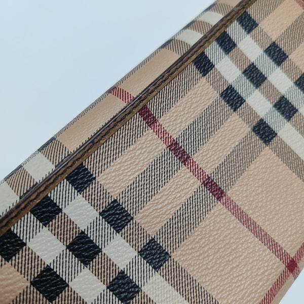 Coated Canvas Wallet Beige