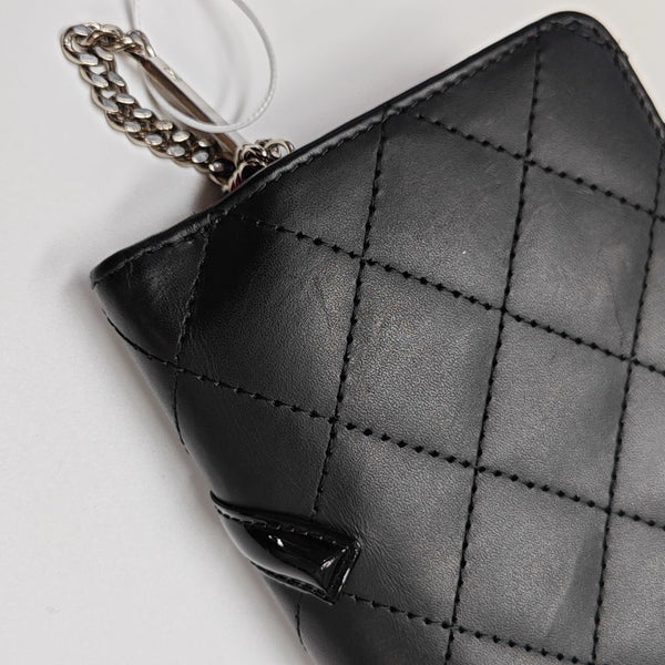 CAMBON Quilted Calfskin Black Wallet