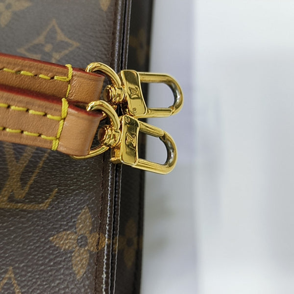 SAC PLAT Mini Monogram Coated Canvas Brown
