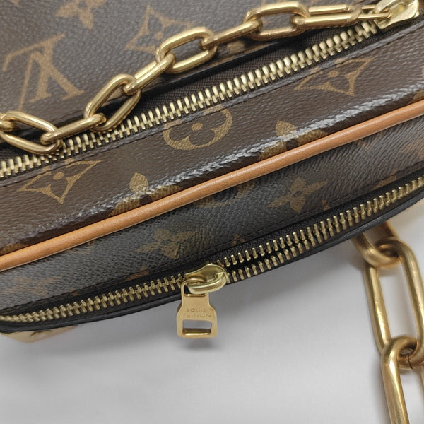 SOFT TRUNK Mini Monogram Coated Canvas Brown