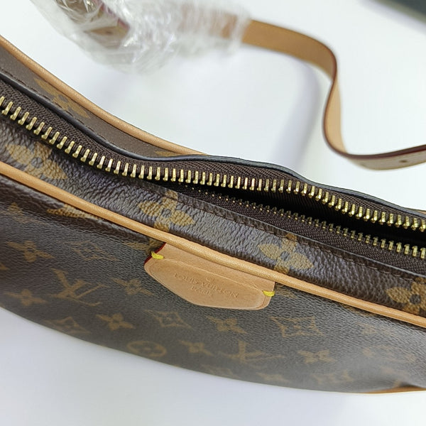 CROISSANT Monogram Coated Canvas Brown