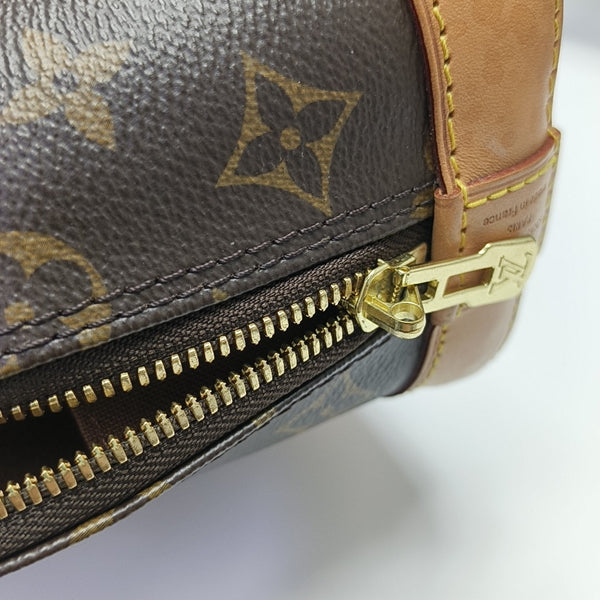 ALMA BB Monogram Coated Canvas Brown