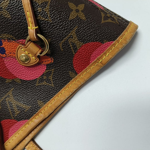 NEVERFULL MM Monogram Coated Canvas Brown