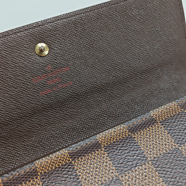 JOSÉPHINE Damier Ebene Coated Canvas Brown Wallet