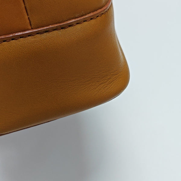 Calfskin Top Handle Bag Brown