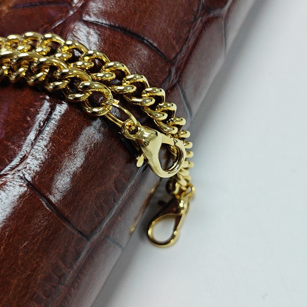 Calfskin Shoulder Bag Brown