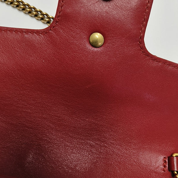 GG Marmont Mini Quilted Calfskin Red
