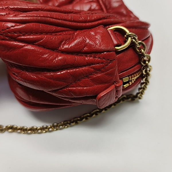 Matelassé Quilted Lambskin Red