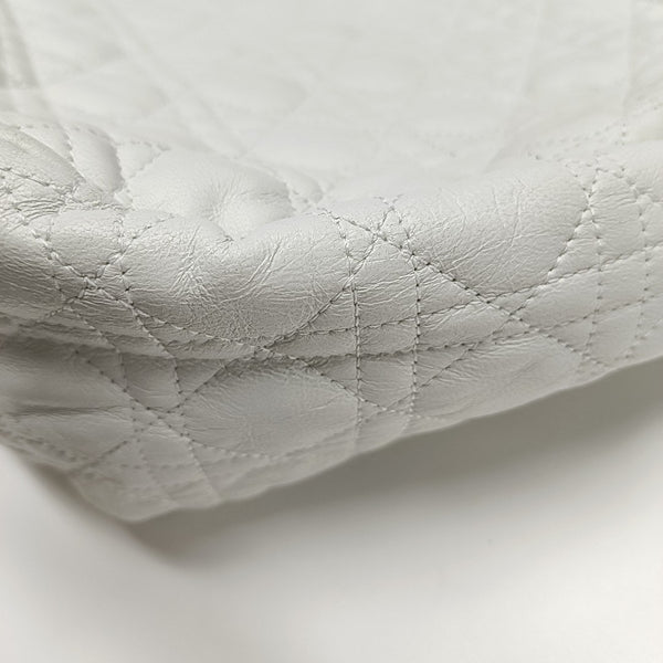 Cannage Lambskin Top Handle Bag White