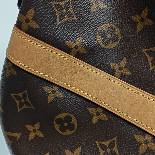KEEPALL 55 Monogram Coated Canvas Brown