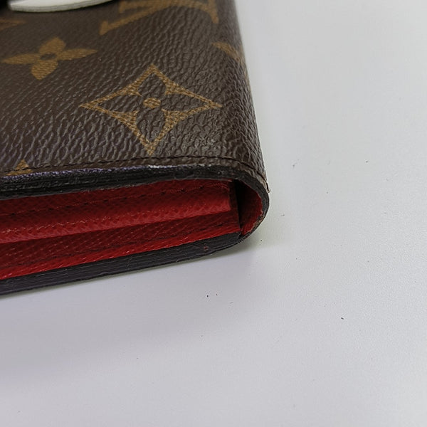 SARAH Monogram Coated Canvas Brown Wallet
