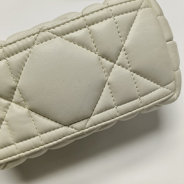 Diortravel Nomad Small Cannage Calfskin White