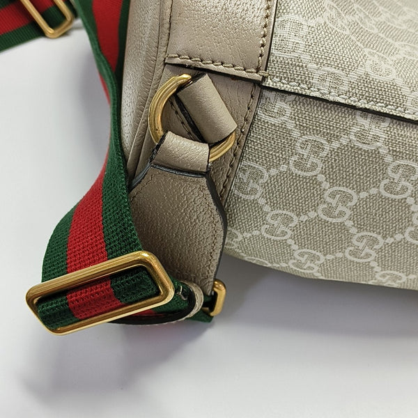 Monogram Coated Canvas Backpack Beige