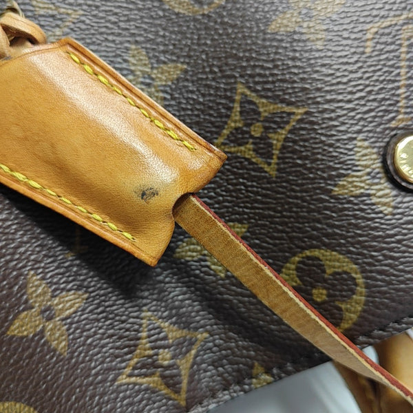 MONTAIGNE MM Monogram Coated Canvas Brown