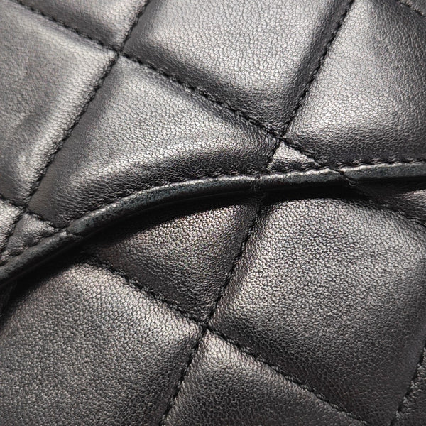 Quilted Lambskin Shoulder Bag Black