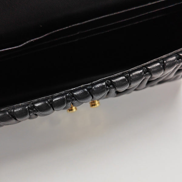 Miu Confidential Quilted Lambskin Black