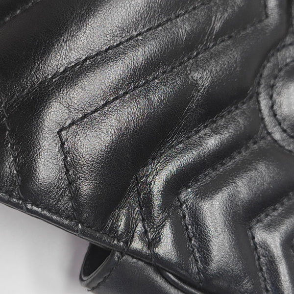 GG Marmont Mini Quilted Calfskin Black