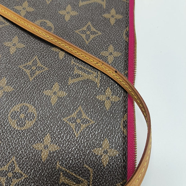 NEVERFULL MM Monogram Coated Canvas Brown