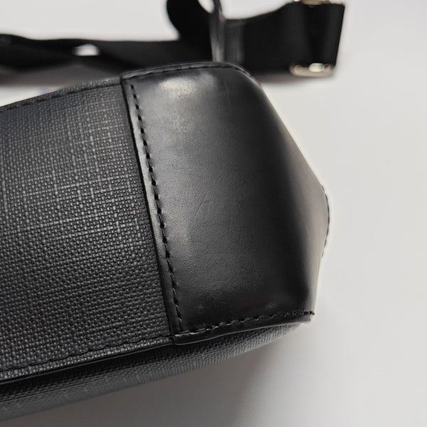 Coated Canvas Shoulder Bag Black