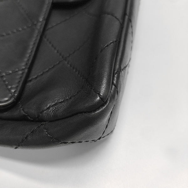 Quilted Lambskin Shoulder Bag Black