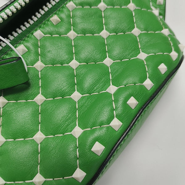 Rockstud Calfskin Green
