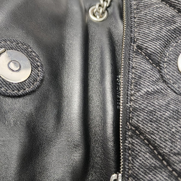 Crush Small Quilted Denim Black