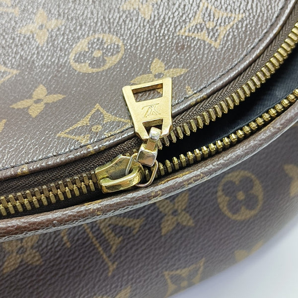 Monogram Coated Canvas Backpack Brown