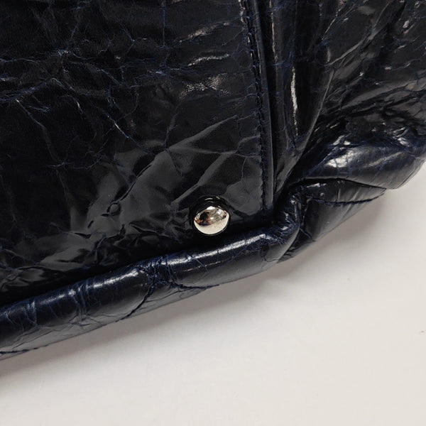 Quilted Calfskin Tote Bag Blue