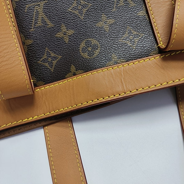 CABAS VOYAGE PM Monogram Coated Canvas Brown