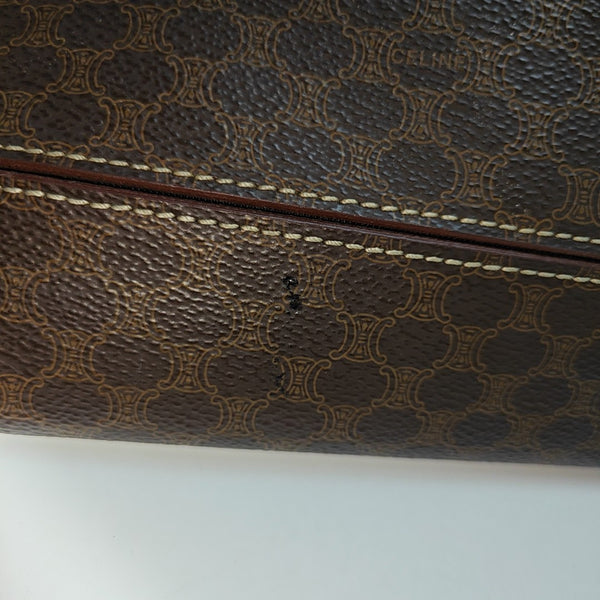 Coated Canvas Tote Bag Brown