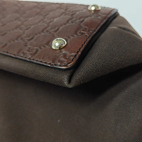 Monogram Canvas Top Handle Bag Brown