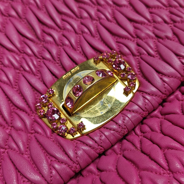 Crystal Quilted Lambskin Red