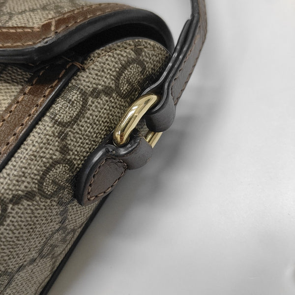 Horsebit 1955 Mini Monogram Coated Canvas Beige