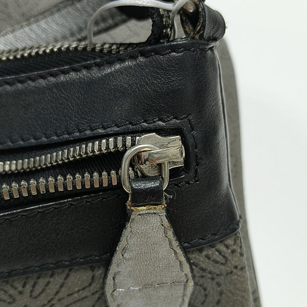 Coated Canvas Shoulder Bag Gray